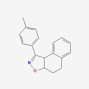 molecular formula C18H17NO B14591275 1-(4-Methylphenyl)-3a,4,5,9b-tetrahydronaphtho[1,2-d][1,2]oxazole CAS No. 61191-60-4