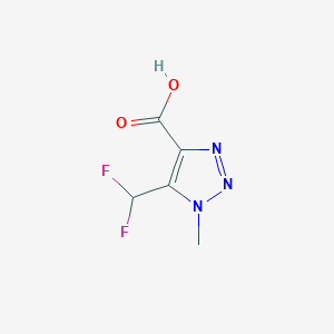 molecular formula C5H5F2N3O2 B1459128 5-(difluoromethyl)-1-methyl-1H-1,2,3-triazole-4-carboxylic acid CAS No. 1423028-04-9