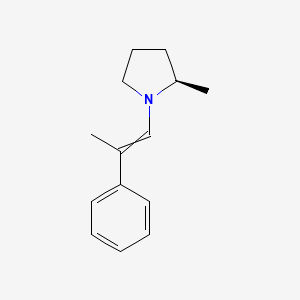 molecular formula C14H19N B14591281 (2R)-2-Methyl-1-(2-phenylprop-1-en-1-yl)pyrrolidine CAS No. 61342-02-7