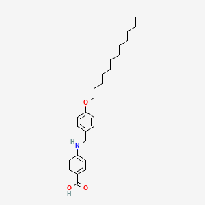 molecular formula C26H37NO3 B14591282 4-({[4-(Dodecyloxy)phenyl]methyl}amino)benzoic acid CAS No. 61439-47-2