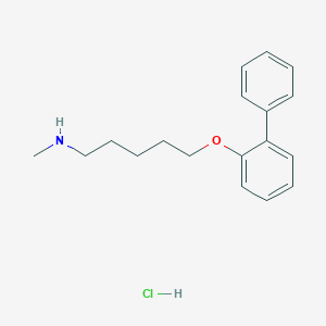 B145913 N-Methyl-N-(5-(2-biphenylyloxy)pentyl)amine hydrochloride CAS No. 125849-20-9