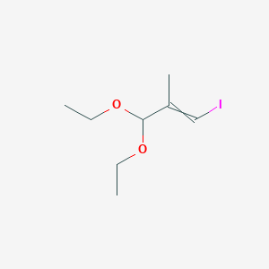 molecular formula C8H15IO2 B14591316 3,3-Diethoxy-1-iodo-2-methylprop-1-ene CAS No. 61147-90-8