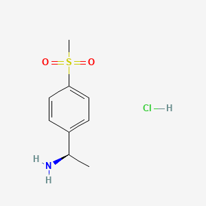 molecular formula C9H14ClNO2S B1459134 (R)-1-(4-(甲磺酰基)苯基)乙胺盐酸盐 CAS No. 1415257-65-6