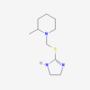 1-{[(4,5-Dihydro-1H-imidazol-2-yl)sulfanyl]methyl}-2-methylpiperidine