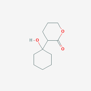 molecular formula C11H18O3 B14591391 3-(1-Hydroxycyclohexyl)oxan-2-one CAS No. 61097-34-5