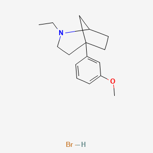 molecular formula C16H24BrNO B14591411 2-Ethyl-5-(3-methoxyphenyl)-2-azabicyclo[3.2.1]octane;hydrobromide CAS No. 61321-07-1