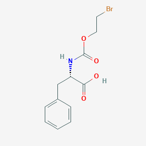 molecular formula C12H14BrNO4 B14591418 N-[(2-Bromoethoxy)carbonyl]-L-phenylalanine CAS No. 61445-20-3