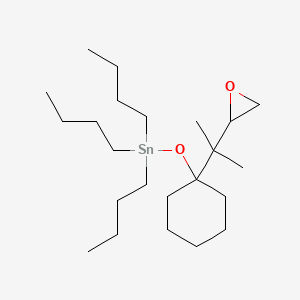 molecular formula C23H46O2Sn B14591420 Tributyl({1-[2-(oxiran-2-yl)propan-2-yl]cyclohexyl}oxy)stannane CAS No. 61266-47-5