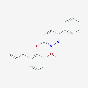 molecular formula C20H18N2O2 B14591422 3-[2-Methoxy-6-(prop-2-en-1-yl)phenoxy]-6-phenylpyridazine CAS No. 61201-64-7