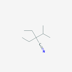 molecular formula C9H17N B14591429 2,2-Diethyl-3-methylbutanenitrile CAS No. 61415-94-9