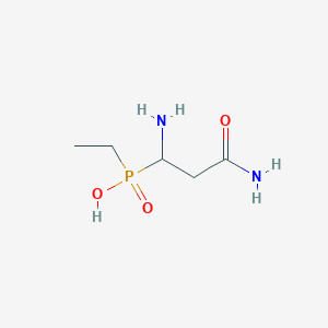 molecular formula C5H13N2O3P B14591431 (1,3-Diamino-3-oxopropyl)ethylphosphinic acid CAS No. 61341-20-6