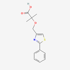 2-Methyl-2-[(2-phenyl-1,3-thiazol-4-yl)methoxy]propanoic acid