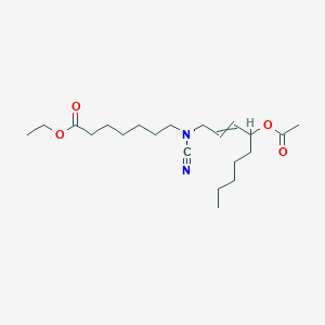 Ethyl 7-{[4-(acetyloxy)non-2-EN-1-YL](cyano)amino}heptanoate