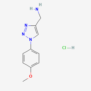 molecular formula C10H13ClN4O B1459150 [1-(4-methoxyphenyl)-1H-1,2,3-triazol-4-yl]methanamine hydrochloride CAS No. 1384430-87-8