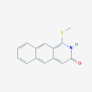 molecular formula C14H11NOS B14591515 1-methylsulfanyl-2H-benzo[g]isoquinolin-3-one CAS No. 61576-35-0