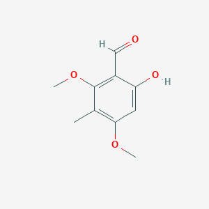 molecular formula C10H12O4 B14591536 6-Hydroxy-2,4-dimethoxy-3-methylbenzaldehyde CAS No. 61110-15-4