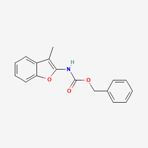 molecular formula C17H15NO3 B14591555 Carbamic acid, (3-methyl-2-benzofuranyl)-, phenylmethyl ester CAS No. 61307-32-2