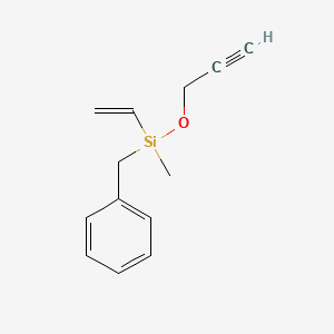 molecular formula C13H16OSi B14591578 Benzyl(ethenyl)methyl[(prop-2-yn-1-yl)oxy]silane CAS No. 61157-26-4