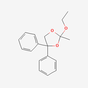 molecular formula C18H20O3 B14591580 2-Ethoxy-2-methyl-4,4-diphenyl-1,3-dioxolane CAS No. 61562-17-2