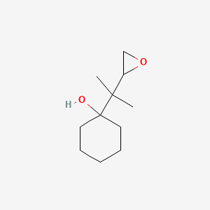 molecular formula C11H20O2 B14591586 Cyclohexanol, 1-(1-methyl-1-oxiranylethyl)- CAS No. 61276-52-6