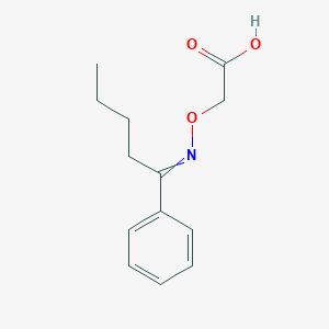 molecular formula C13H17NO3 B14591616 {[(1-Phenylpentylidene)amino]oxy}acetic acid CAS No. 61576-41-8