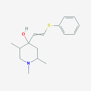 molecular formula C16H23NOS B14591651 1,2,5-Trimethyl-4-[2-(phenylsulfanyl)ethenyl]piperidin-4-ol CAS No. 61464-14-0