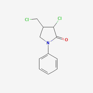 molecular formula C11H11Cl2NO B14591657 3-Chloro-4-(chloromethyl)-1-phenylpyrrolidin-2-one CAS No. 61213-20-5