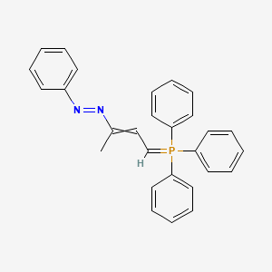 molecular formula C28H25N2P B14591658 (E)-1-Phenyl-2-[4-(triphenyl-lambda~5~-phosphanylidene)but-2-en-2-yl]diazene CAS No. 61355-79-1