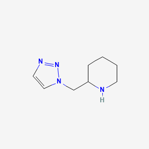 B1459167 2-[(1H-1,2,3-triazol-1-yl)methyl]piperidine CAS No. 1432792-62-5