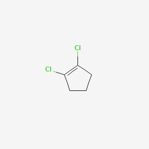 molecular formula C5H6Cl2 B14591679 Cyclopentene, dichloro- CAS No. 61593-46-2