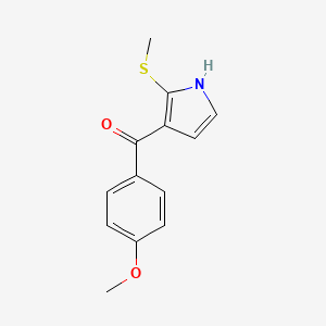 molecular formula C13H13NO2S B14591698 (4-Methoxyphenyl)[2-(methylsulfanyl)-1H-pyrrol-3-yl]methanone CAS No. 61201-10-3