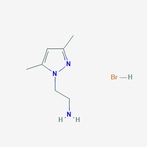 molecular formula C7H14BrN3 B1459170 [2-(3,5-二甲基-1H-吡唑-1-基)乙基]胺氢溴酸盐 CAS No. 663941-76-2