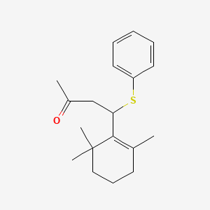 2-Butanone, 4-(phenylthio)-4-(2,6,6-trimethyl-1-cyclohexen-1-yl)-