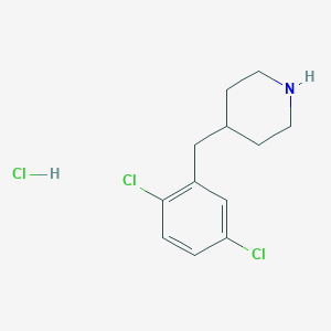 molecular formula C12H16Cl3N B1459172 4-[(2,5-二氯苯基)甲基]哌啶盐酸盐 CAS No. 1375474-64-8