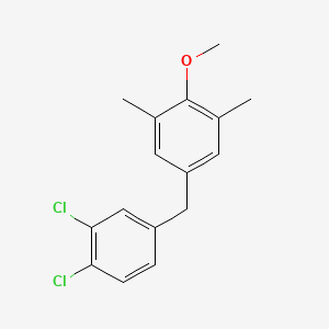 5-[(3,4-Dichlorophenyl)methyl]-2-methoxy-1,3-dimethylbenzene