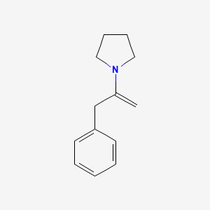 molecular formula C13H17N B14591730 1-(3-Phenylprop-1-en-2-yl)pyrrolidine CAS No. 61282-85-7