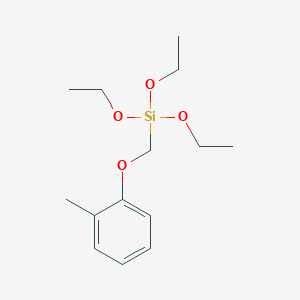 molecular formula C14H24O4Si B14591742 Triethoxy[(2-methylphenoxy)methyl]silane CAS No. 61464-01-5