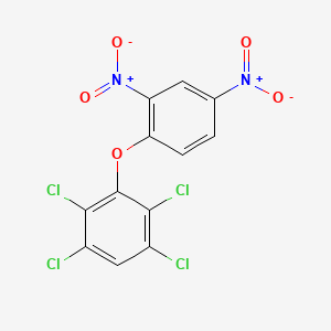 molecular formula C12H4Cl4N2O5 B14591750 1,2,4,5-Tetrachloro-3-(2,4-dinitrophenoxy)benzene CAS No. 61368-87-4