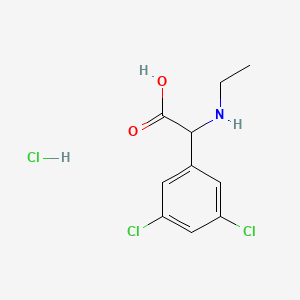 molecular formula C10H12Cl3NO2 B1459176 2-(3,5-二氯苯基)-2-(乙氨基)乙酸盐酸盐 CAS No. 1423026-72-5