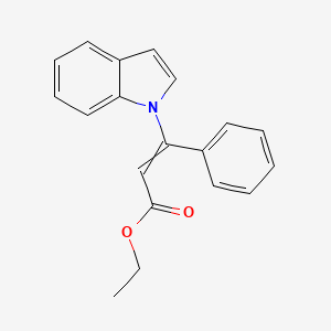 Ethyl 3-(1H-indol-1-yl)-3-phenylprop-2-enoate