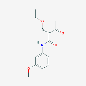 molecular formula C14H17NO4 B14591769 2-(Ethoxymethylidene)-N-(3-methoxyphenyl)-3-oxobutanamide CAS No. 61643-62-7