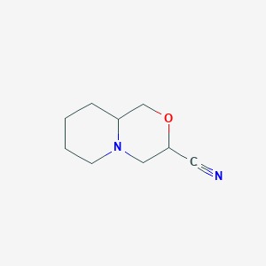 molecular formula C9H14N2O B1459177 八氢吡啶并[2,1-c]吗啉-3-腈 CAS No. 1423029-64-4