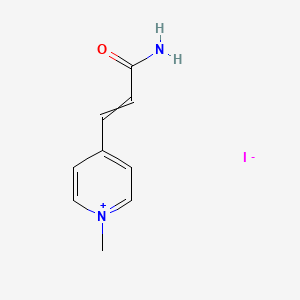 molecular formula C9H11IN2O B14591788 4-(3-Amino-3-oxoprop-1-en-1-yl)-1-methylpyridin-1-ium iodide CAS No. 61360-23-4