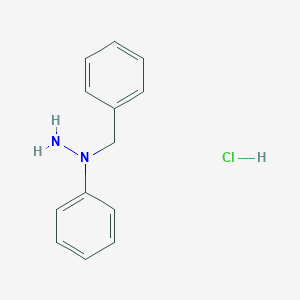 molecular formula C13H15ClN2 B145918 1-Benzyl-1-phenylhydrazine hydrochloride CAS No. 5705-15-7