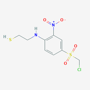 2-[4-(Chloromethanesulfonyl)-2-nitroanilino]ethane-1-thiol