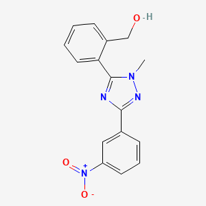 molecular formula C16H14N4O3 B14591826 (2-(1-Methyl-3-(3-nitrophenyl)-1H-1,2,4-triazol-5-yl)phenyl)methanol CAS No. 61610-57-9