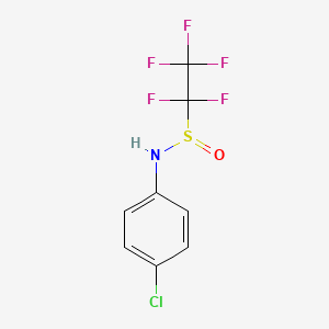 molecular formula C8H5ClF5NOS B14591829 N-(4-Chlorophenyl)-1,1,2,2,2-pentafluoroethane-1-sulfinamide CAS No. 61424-49-5