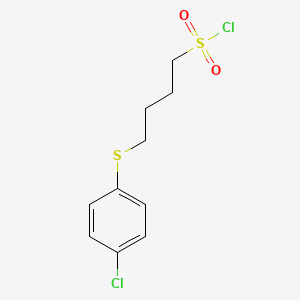 molecular formula C10H12Cl2O2S2 B1459183 4-[(4-氯苯基)硫基]丁烷-1-磺酰氯 CAS No. 165590-45-4
