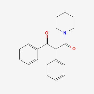 molecular formula C20H21NO2 B14591844 Piperidine, 1-(1,3-dioxo-2,3-diphenylpropyl)- CAS No. 61579-95-1