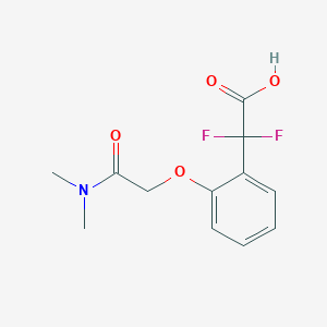 B1459186 2-{2-[(Dimethylcarbamoyl)methoxy]phenyl}-2,2-difluoroacetic acid CAS No. 1443981-14-3